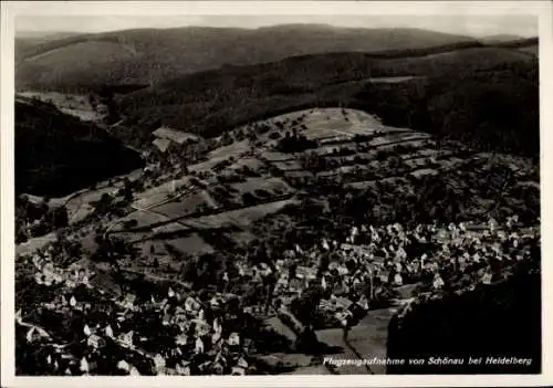 Ak Schönau bei Heidelberg Odenwald, Fliegeraufnahme