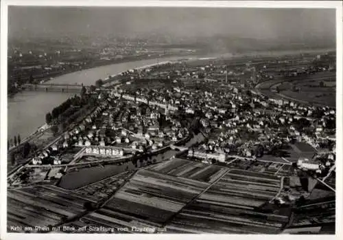 Ak Kehl am Rhein, Fliegeraufnahme