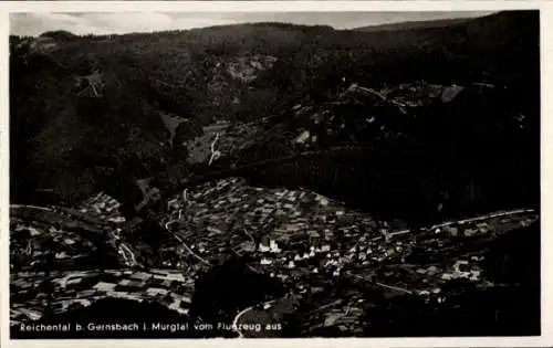 Ak Reichental Gernsbach im Murgtal Schwarzwald, Fliegeraufnahme