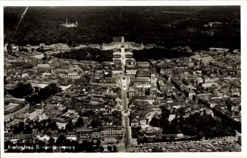 Ak Karlsruhe in Baden, Fliegeraufnahme