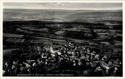 Ak Landshausen Kraichtal in Baden, Fliegeraufnahme