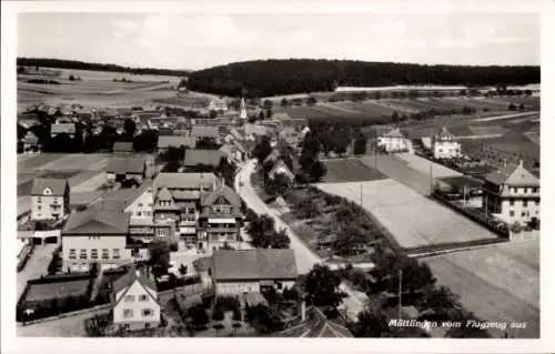 Ak Möttlingen Bad Liebenzell im Schwarzwald, Fliegeraufnahme