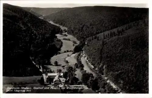 Ak Hardheim im Odenwald Baden, Fliegeraufnahme