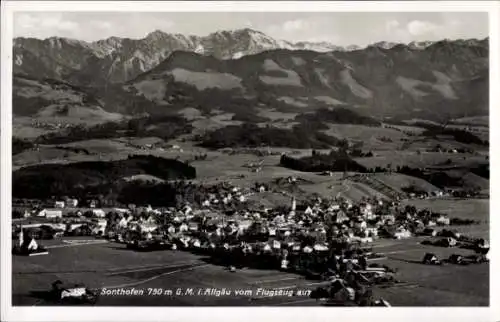 Ak Sonthofen im Oberallgäu Schwaben, Fliegeraufnahme