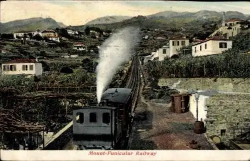 CPA Île de Madère Portugal, Mount-Funicular Railway