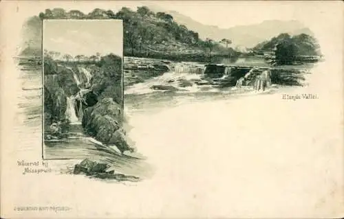 Litho Südafrika, Elands Valley, Waterval bei Nelspruit