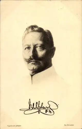 Künstler Ak Kaiser Wilhelm II. von Preußen, gedruckte Unterschrift, Kriegshilfe