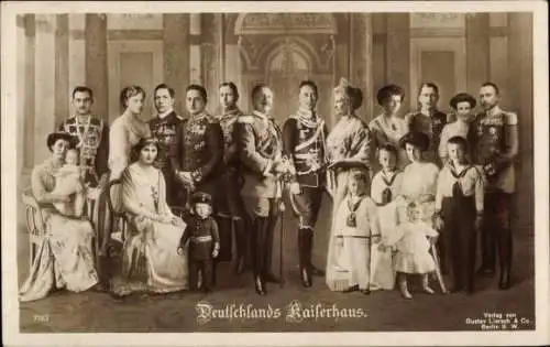 Ak Deutsches Kaiserhaus unter Kaiser Wilhelm II., Auguste Viktoria, Prinzen, Liersch 7163