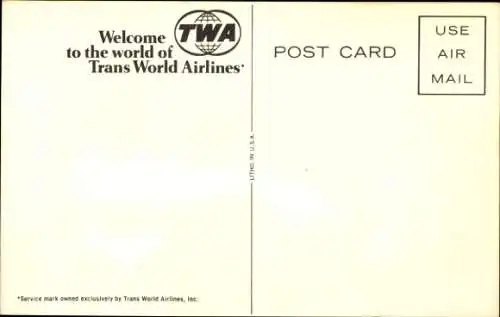 Ak Amerikanisches Passagierflugzeug, Trans World Airlines, TWA Star Stream