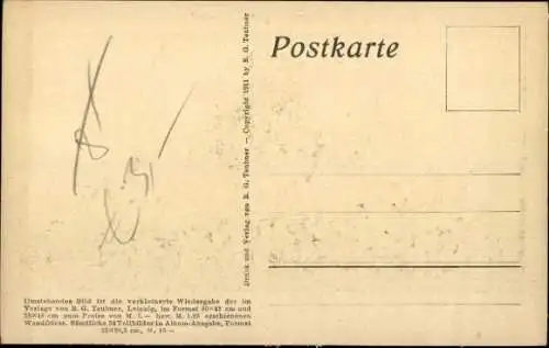 Scherenschnitt Ak Diefenbach, Per aspera ad astra, Teilbild 15