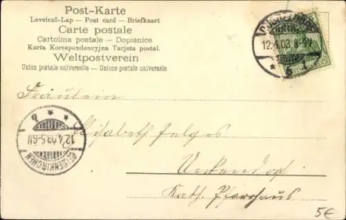 Ak Fröhliche Ostern, drei weiße Osterhasen