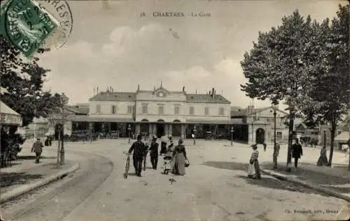 Ak Chartres Eure et Loir,  Gare