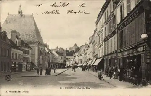 Ak Dreux Eure et Loir, Grande-Rue