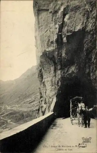 Ak Saint Bernard Savoie, Route de Moutiers, Défilé de Siex