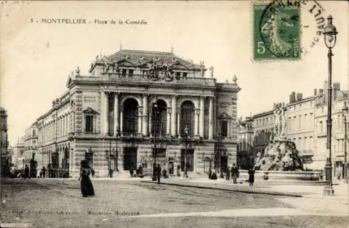 Ak Montpellier Hérault, Place de la Comédie