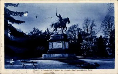 Ak Metz-Moselle, Lafayette-Denkmal im Bouillers-Garten