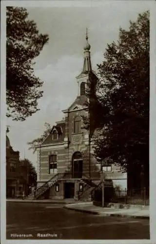 Ak Hilversum Nordholland Niederlande, Rathaus