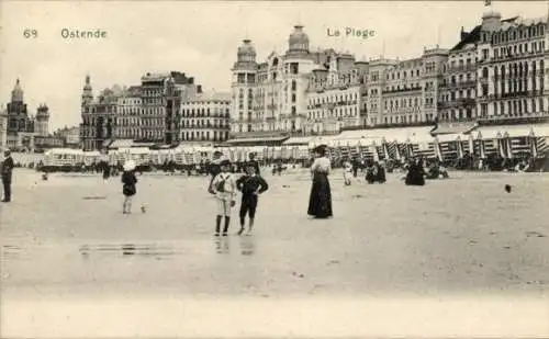 Ak Ostende Ostende Westflandern, Strand