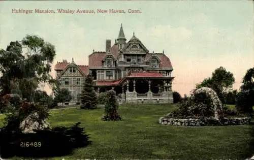 Ak New Haven Connecticut USA, Hubinger Mansion, Whaley Avenue