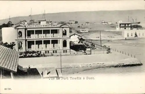 Ak Port Tewfik Suez Port Ägypten, Panorama