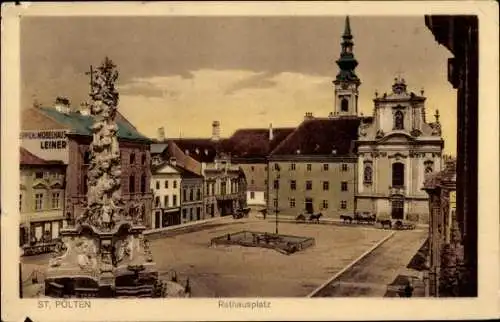 Ak Sankt Pölten in Niederösterreich, Rathausplatz