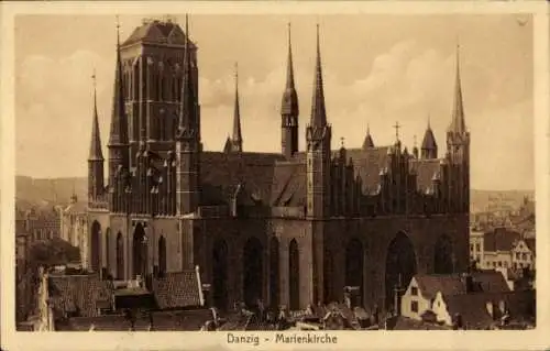 Ak Gdańsk Danzig, Marienkirche