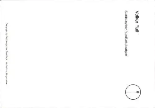 Ak Schauspieler Volker Rath, Portrait, Autogramm