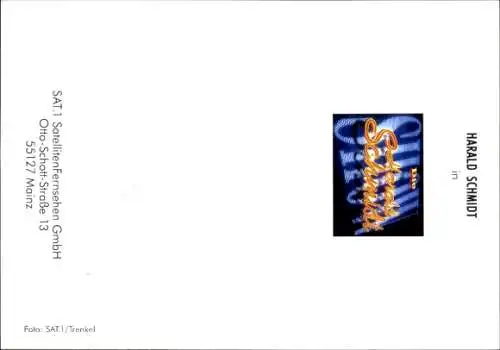 Ak Moderator Harald Schmidt, Portrait, Autogramm