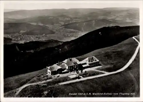 Ak Waldkich Kollnau im Schwarzwald, Kandel, Fliegeraufnahme