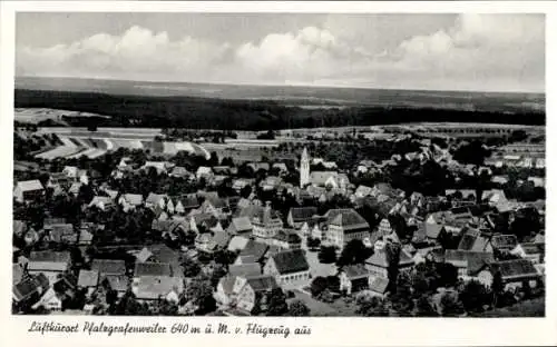 Ak Pfalzgrafenweiler im Schwarzwald Württemberg, Fliegeraufnahme