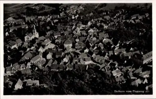 Ak Diedelsheim Bretten in Baden, Fliegeraufnahme