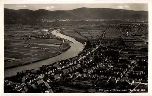 Ak Edingen Neckarhausen in Baden, Fliegeraufnahme