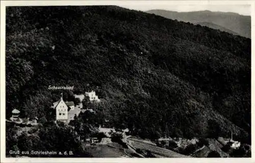 Ak Schriesheim an der Bergstraße, Fliegeraufnahme, Schawinsland