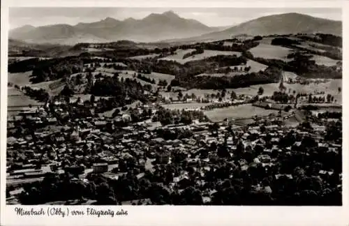 Ak Miesbach in Oberbayern, Fliegeraufnahme