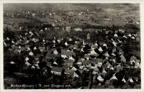 Ak Efringen Kirchen am Oberrhein, Fliegeraufnahme