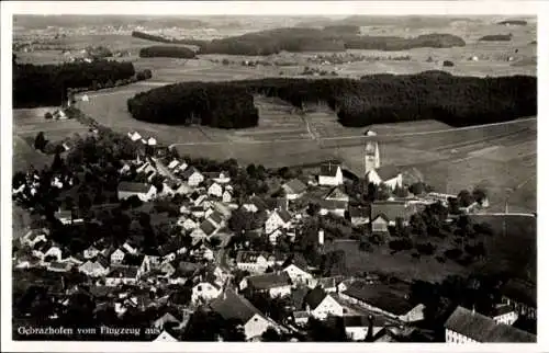 Ak Gebrazhofen Leutkirch im Allgäu Württemberg, Fliegeraufnahme