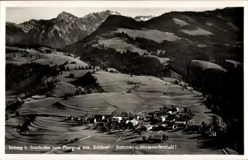 Ak Imberg Sonthofen im Oberallgäu Schwaben, Fliegeraufnahme