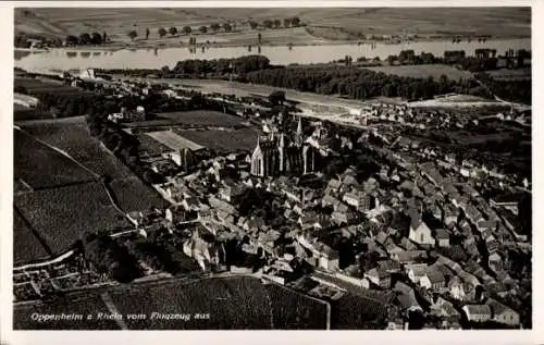 Ak Oppenheim am Oberrhein, Fliegeraufnahme