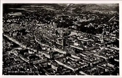 Ak Wiesbaden in Hessen, Fliegeraufnahme