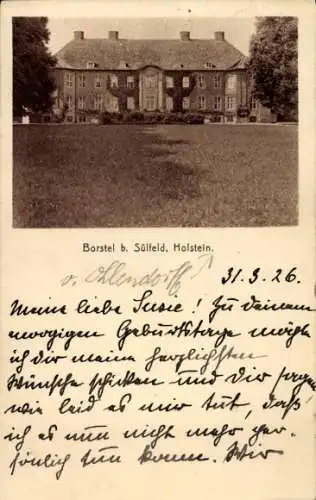 Ak Borstel Sülfeld in Schleswig-Holstein, Gebäude