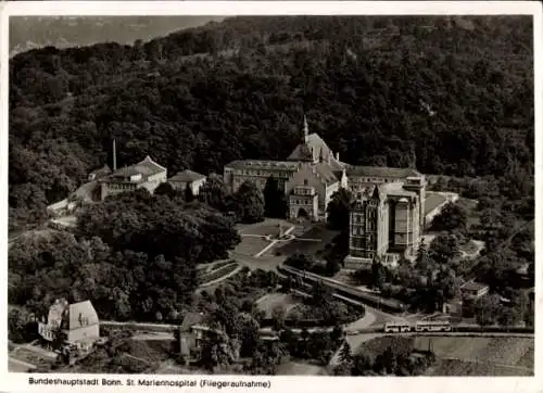 Ak Bonn am Rhein, Fliegeraufnahme St. Marienhospital, Venusberg