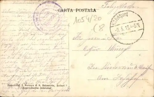Ak București Bukarest Rumänien, König Karl Platz, Victoriastraße