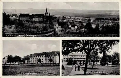 Ak Geistingen Hennef an der Sieg, Panorama, Kurhaus