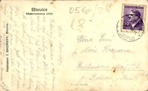 Ak Blovice Blowitz Region Pilsen, Habramanova ulice