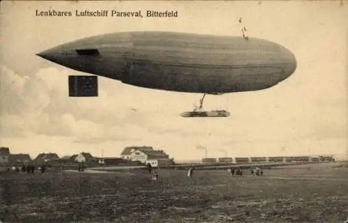 Ak Bitterfeld in Sachsen Anhalt, Lenkbares Luftschiff Parseval