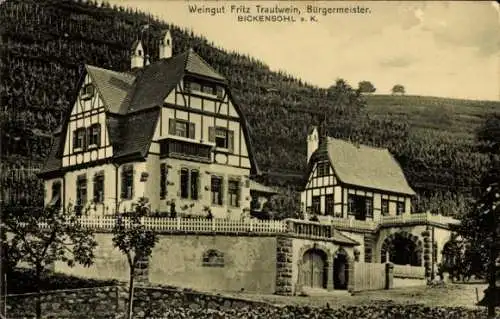 Ak Bickensohl Vogtsburg im Kaiserstuhl, Weingut Fritz Trautwein, Bürgermeister