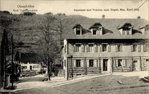 Ak Ottenhöfen im Schwarzwald, Gasthaus Pension zum Engel