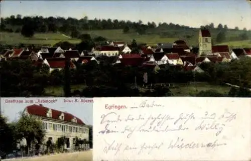 Ak Egringen Efringen Kirchen am Oberrhein, Gesamtansicht, Gasthaus zum Rebstock