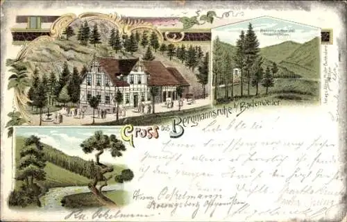 Litho Badenweiler im Schwarzwald, Bergmannsruhe