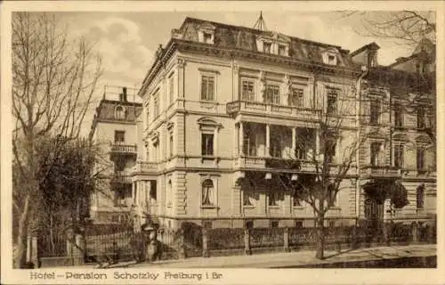 Ak Freiburg im Breisgau, Hotel Pension Schofzky, Werderstraße